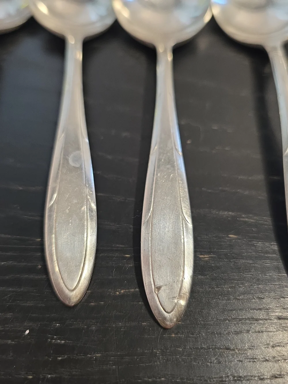 Vtg 5 Spoup Spoons, Oneida, 